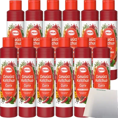 Produktbild von Hela Curry Gewürz Ketchup leicht scharf VPE (12x800ml Flasche) + usy Block
