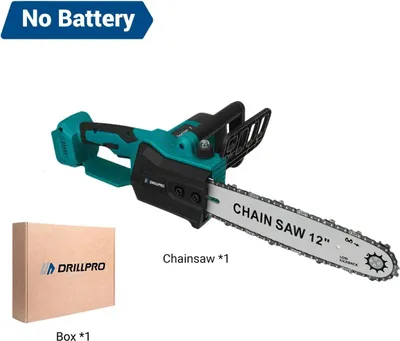 Image de Scie à chaîne électrique de 30 cm - Scie à chaîne sans fil - Moteur sans balais - 4000–6000 W - 6800 tr/min - Pour la maison et le jardin - Sans batterie