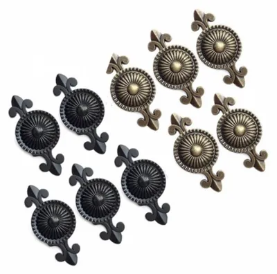 Produktbild von 10 Stück Schrankgriffe, Möbelknöpfe, Schubladenknöpfe, Schrankgriffe, Knöpfe für Kleiderschränke und Schubladen (Schwarz + Bronze)