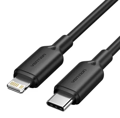 Zdjęcie produktu dla Vention LAKBF, 1 m, Lightning, USB C, Męska, Męska, Czarny