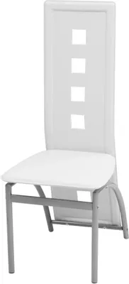 Image de vidaXL Chaise de salle à manger 2 pcs. Blanc Similicuir