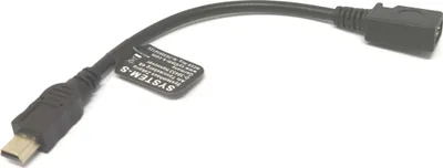 Produktbild von SYSTEM-S USB 2.0 Kabel 15 cm Mini B Stecker zu Micro Buchse Adapter in Schwarz