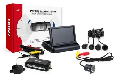 Immagine prodotto di TFT02 Set di sensori di parcheggio da 4,3" con telecamera HD-308-LED 4 sensori nero "ORO"