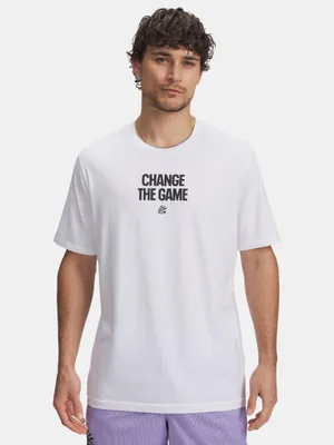 Image de T-shirt Under Armour Curry Playable pour homme, taille 1-WHT MD