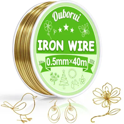 Knutseldraht Wickeldraht, Gold, 0,5 mm x 40 m