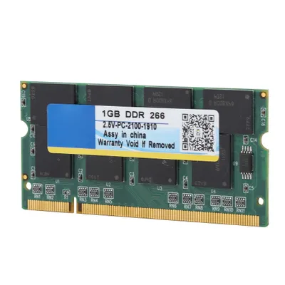 Imagen del producto de 1 GB de memoria RAM para portátiles, con una velocidad de 266 MHz y 200 pines, compatible con ordenadores portátiles DDR PC-2100, con total compatibilidad para Intel/AMD