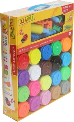 Produktbild von Creathek Super Knetset, 20 x 56 g und Zubehör