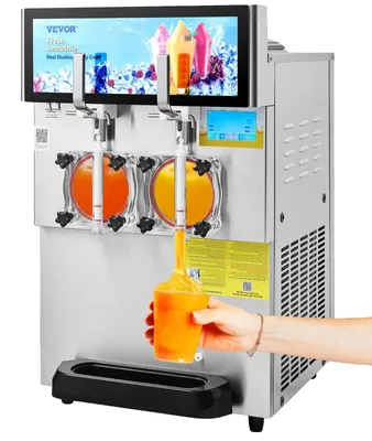 Image de VEVOR 8 L x 2 Machine à glace pilée commerciale, machine à glace pilée avec 26~32 L/h. Machine à glace pilée, machine à glace pilée 1800 W 94 kg Machine à glace pilée en acier inoxydable 570 × 680 × 925 mm