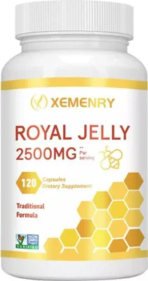 Immagine prodotto di Pappa Reale 2500mg (120 capsule) integratore alimentare, sistema immunitario, pelle, infiammazione, cuore, antiossidanti