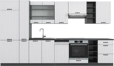 Obrázek produktu pro Kuchyňský kout Vicco Fame-Line Bílý venkovský dům/antracit 355 cm , PD Antracit, Model 49287