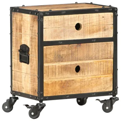 Produktbild von vidaXL Nachttisch 40x30x50 cm Raues Mangoholz