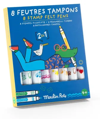 Image de Set de feutres avec tampons, Moulin Roty