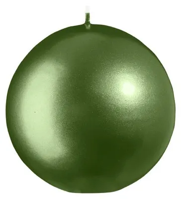 Produktbild von Kugelkerzen Metallic-Lack Matt Dunkelgrün Ø 10 cm, 6 Stück