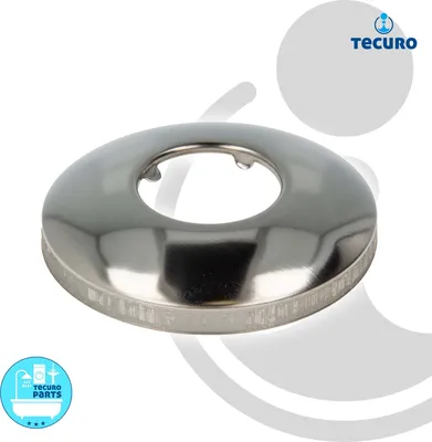 Produktbild von tecuro Siphonrosette Innen-Ø 32 mm x Außen-Ø 80 mm x Höhe 15 mm, Messing verchromt
