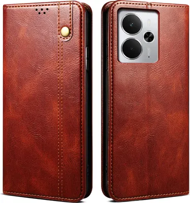 Immagine prodotto di Custodia per Realme 14 in pelle flip case portafoglio con funzione stand rosso