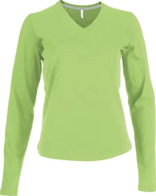 Immagine prodotto di Kariban T-shirt donna a maniche lunghe con scollo a V