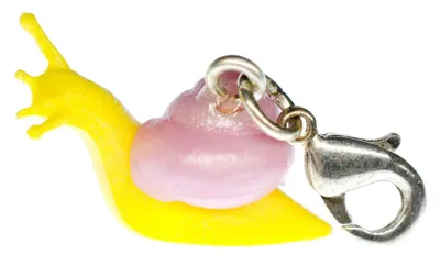 Produktbild von Schnecke Charm Zipper Pull Anhänger Bettelanhänger Bettelarmband Miniblings gelb