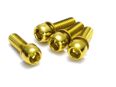 Zdjęcie produktu dla Śruby M6x18mm Gold - 4szt, zacisk hamulcowy 01810