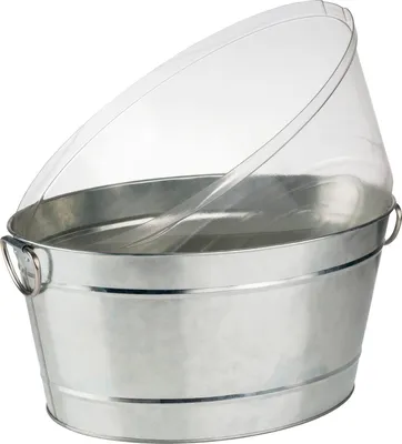 Produktbild von Getränkewanne TIN aus verzinktem Metall inkl. PVC-Wanneneinsatz Kapazität: 18 Liter BxTxH: 50 x 32 x 23 cm