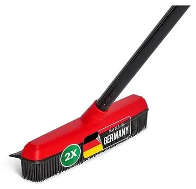 Zdjęcie produktu dla Miotła gumowa do włosów fryzjerska z trzonkiem zestaw uniwersalna
