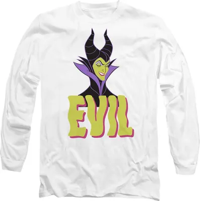 Produktbild von Disney Villains - "Evil" T-Shirt für Herren/Damen Uni TV14824 (L) (Weiß)