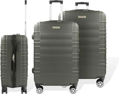 Produktbild von Hoffmanns Travelstar ABS-Harteschalenkofferset in Anthrazit - Rippen-Optik
