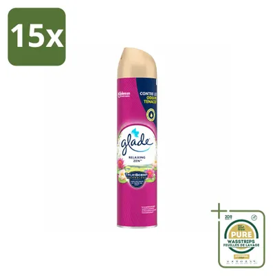 Obrázok produktu pre 15 kusov osviežovača vzduchu Glade Relaxing Zen – 300 ml – balenie