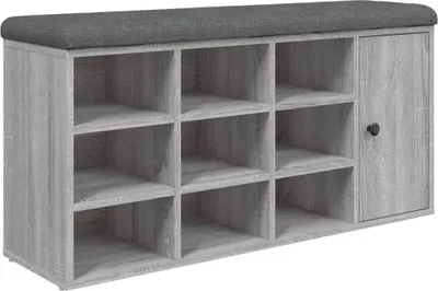 Obrázek produktu pro vidaXL Lavice na boty šedá Sonoma 102x32x50 cm Materiál na bázi dřeva