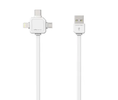 Obrázek produktu pro Kabel Allocacoc 9003WT USB type-C, Apple Lightning, Micro USB