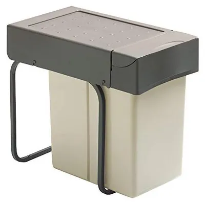 Ausziehbarer Mülleimer 21L grau für Schrankbreite 300 mm