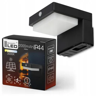 Produktbild von Smartled Solar LED Wandleuchte mit Bewegungssensor Schwarz