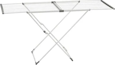 Produktbild von mDesign Wäscheständer Flügelwäscheständer Standtrockner ausziehbar Metall Weiß