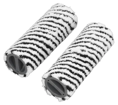 2 Mikrofaser-Bürstenwalzen, Ersatz für FC3/FC5/FC7, Schwarz