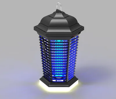 Immagine prodotto di Dispositivi elettrici per la disinfestazione di insetti - Lampada UV per zanzare - Controllo dei parassiti - Illuminazione 2-in-1 - Raggio d'azione di 100 m² - Colore: nero