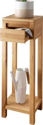 Produktbild von Beistelltisch >KM-0660< in braun aus Wildeiche massiv geölt - 30x90x31cm (BxHxT)