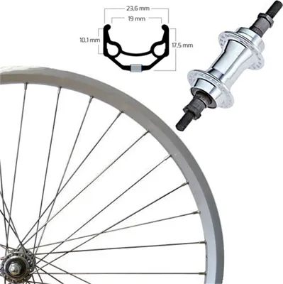 Image de Roue arrière 28" FW7 argent, ZAC19, moyeu alu, SE, Roland, 803065