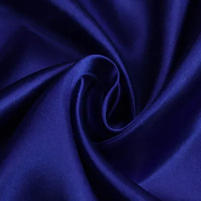 Satin-Stoff 150 cm breit, 1 m, Königsblau, Polyester