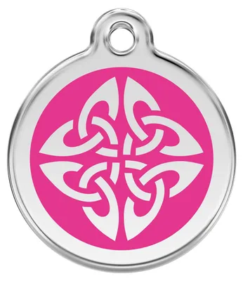 Produktbild von RedDingo Hundemarke mit individueller Gravur Tribal Pfeile hot pink, Größe: L