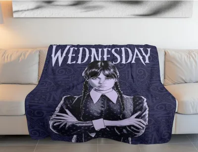 Produktbild von Wednesday Fleecedecke Kuscheldecke 100 x 150 cm