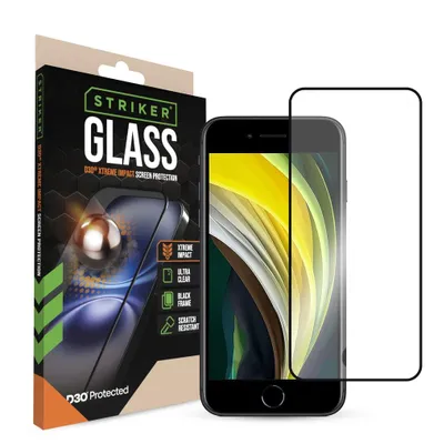 Imagen del producto de Protector de pantalla de vidrio Striker D3O Xtreme Impact, con marco , para Apple iPhone 7/8/SE (2020/2022)