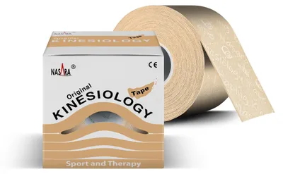 Produktbild von NASARA Kinesiologie Tape (5cm x 5m) in Beige / Natur / Hautfarben