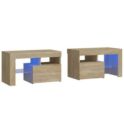 Obrázek produktu pro Noční stolky 2 ks s LED osvětlením dub sonoma 70 x 36,5 x 40 cm