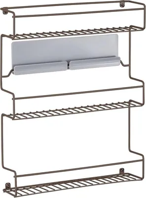Produktbild von mDesign Gewürzregal Küchenregal Gewürzständer Organizer Metall Bronze