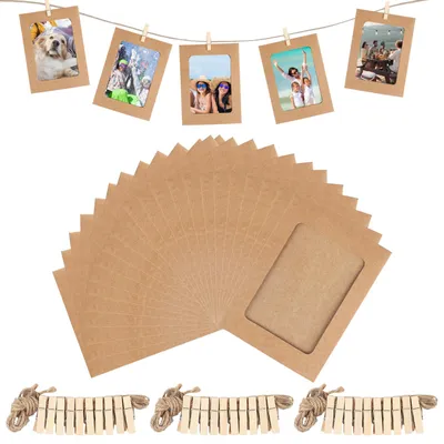 30 Papierfotorahmen aus Kraftpapier, 15,2x11,5 cm, für 6-Zoll-Fotos