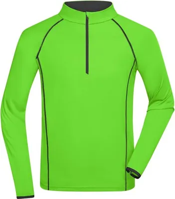Produktbild von Langarm Funktionsshirt für Fitness und Sport bright-green/black, Gr. XL