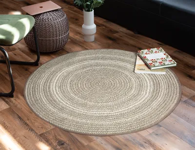 Produktbild von In- & Outdoor Teppich Rund FINN Taupe, Ø120 cm
