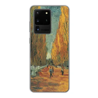 Produktbild von MuchoWow® Handyhülle Schutzhülle Hülle für Samsung Galaxy S20 Ultra Elysische Felder - Vincent van Gogh Silikon Softcase Handy Hülle - Karteninhaber