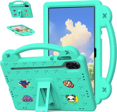 Produktbild von Schutzhülle für Honor Pad X9/Pad X8 Pro 11.5" Niedliche Hülle für Kinder, Stoßfest mit Griff und Ständer Grün