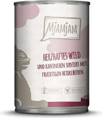 Immagine prodotto di Mjamjam selvaggina e coniglio con mirtilli fruttati 400gx6