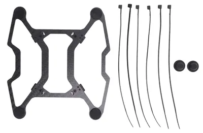 Productafbeelding van Drone Chassis Pantser - Onderstel Bescherming - Drone Vlucht - Lichtgewicht Koolstofvezel - 14.6 x 14.3 cm - Zwart